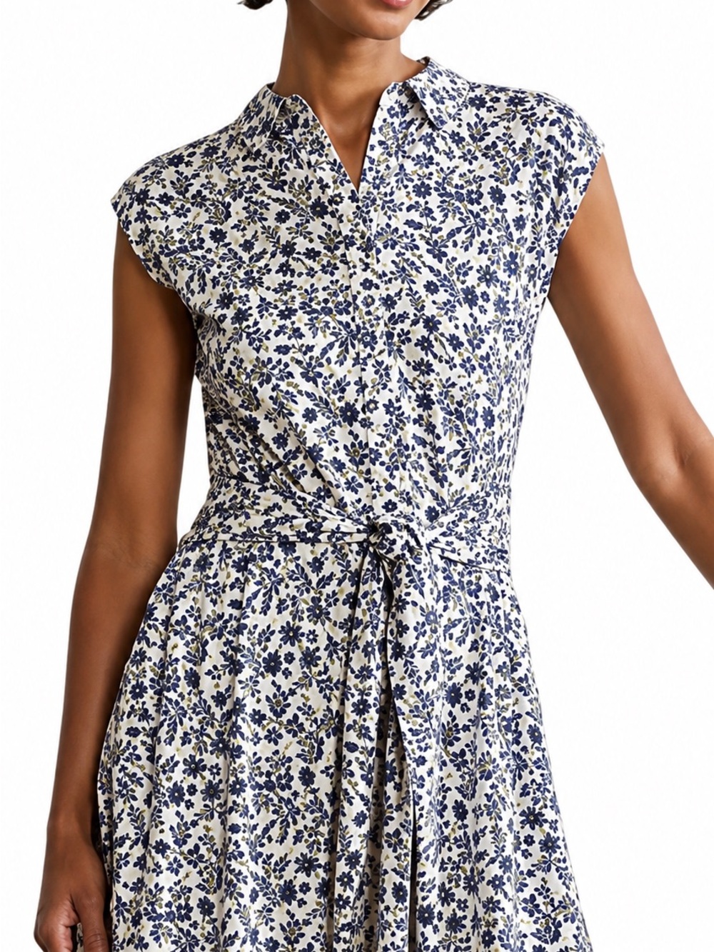Boden Black and White Floral Midi Shirt Dress 16/18 Long - Picture 11 of 11